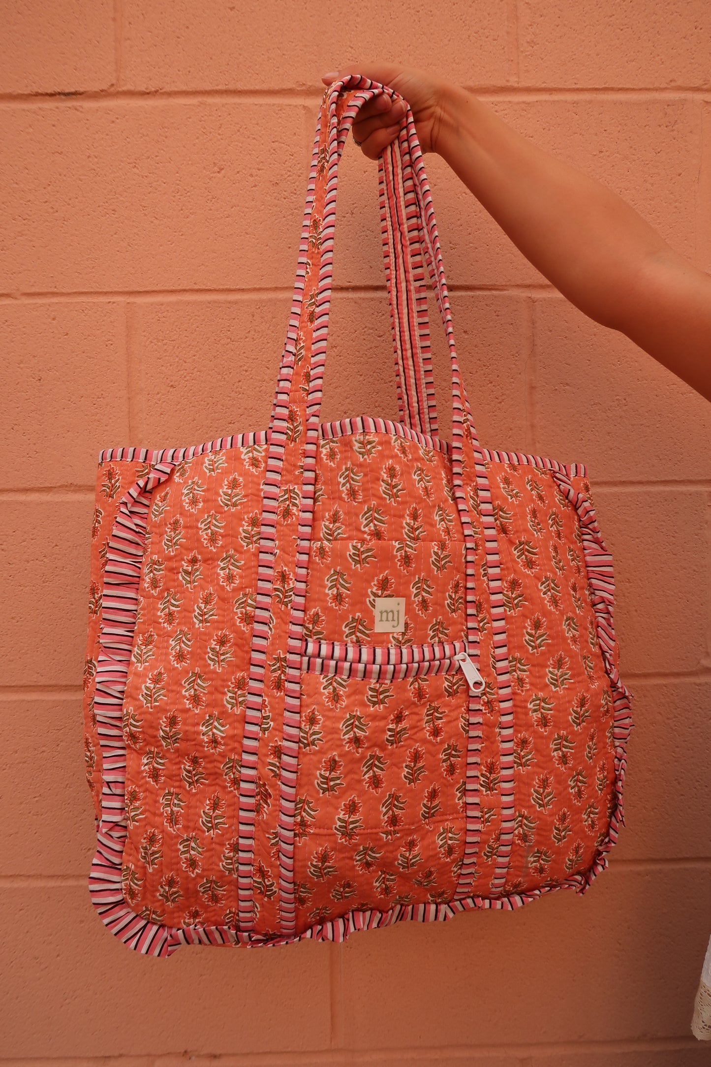 Georgia Ruffle Quilted Tote Bag