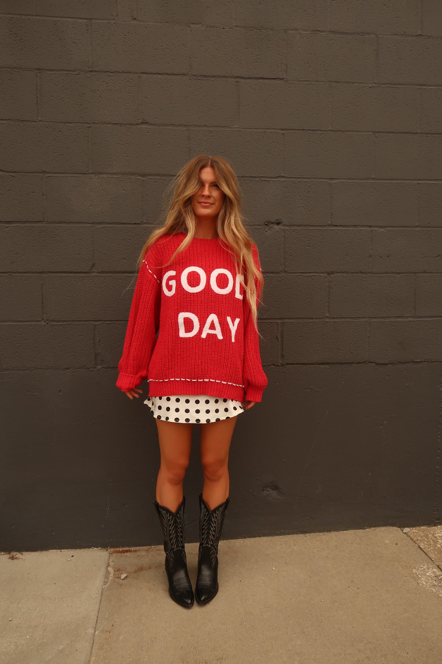 Good Day Red Sweater