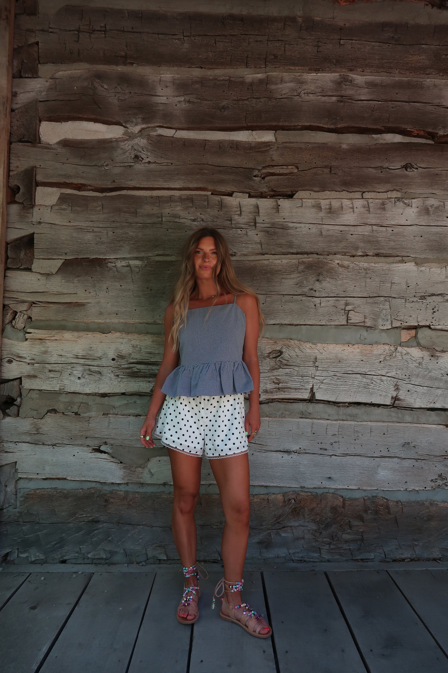 Blackberry Gingham Tank