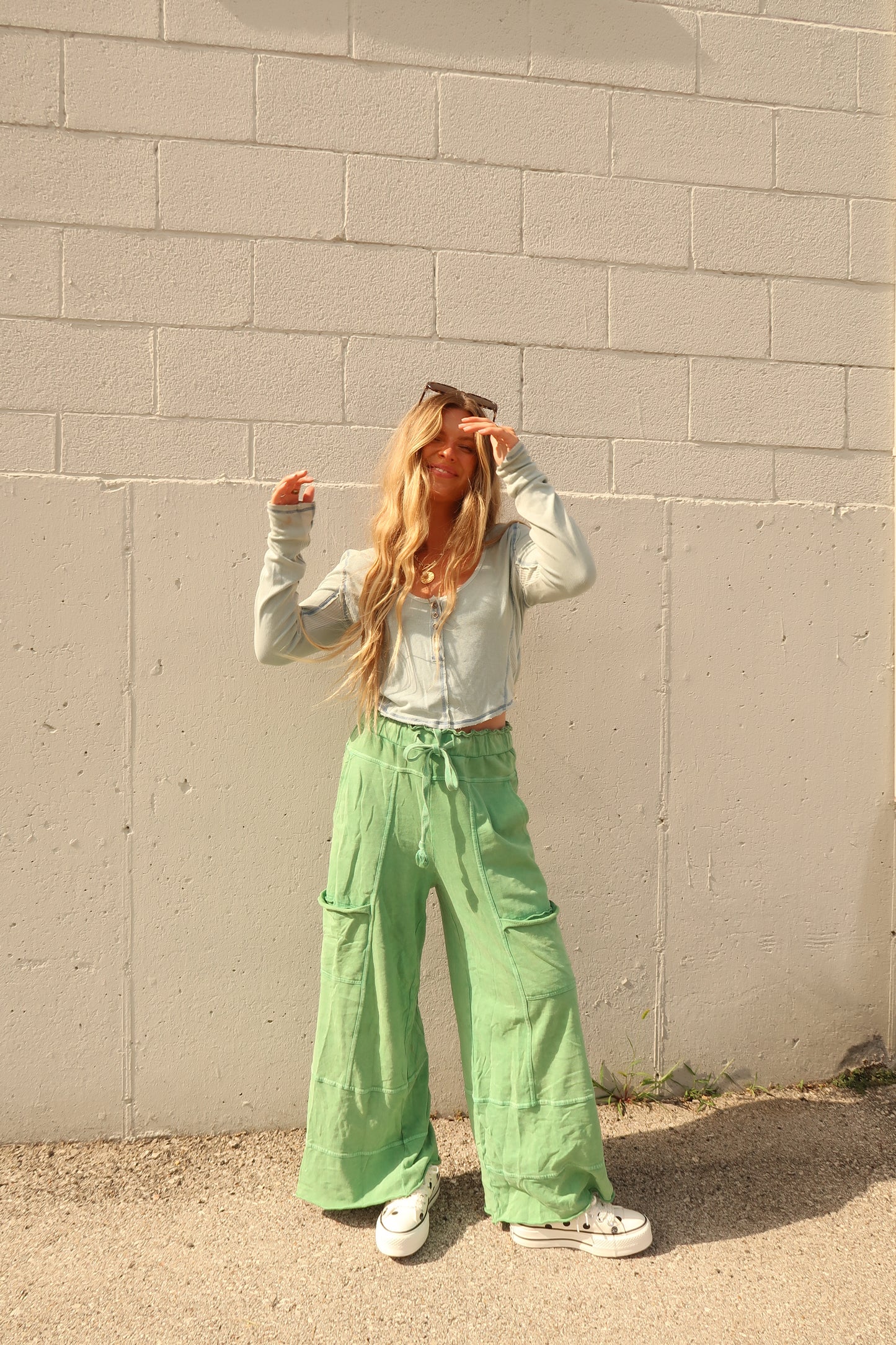 Blue Moon Crop Long Sleeve