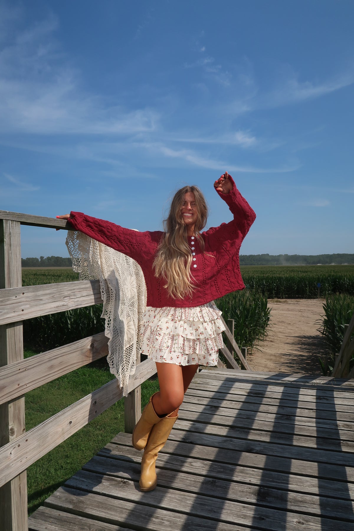 Cut Flower Tiered Skort