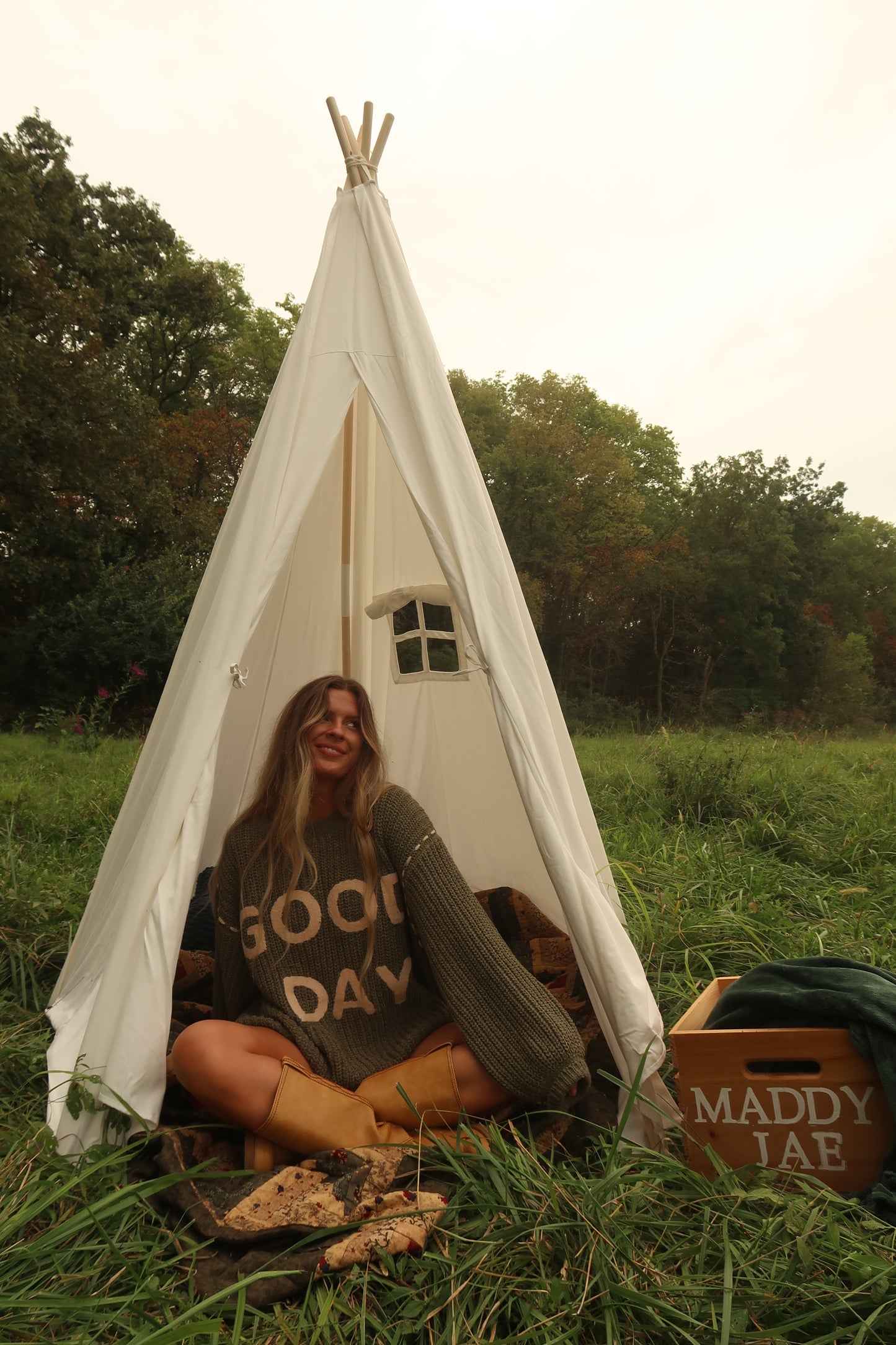 Olive Good Day Sweater