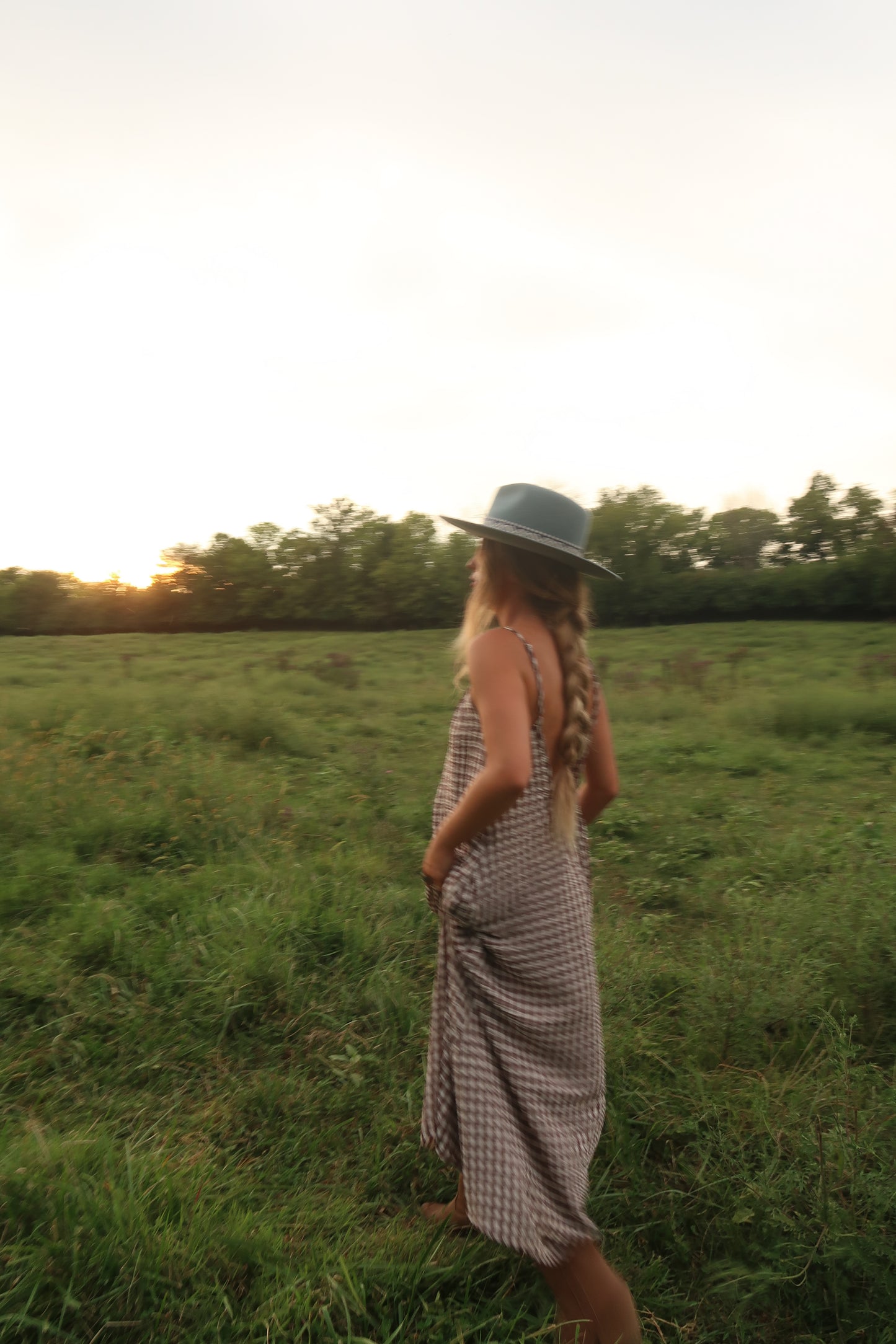 Fireside Gingham Maxi Dress