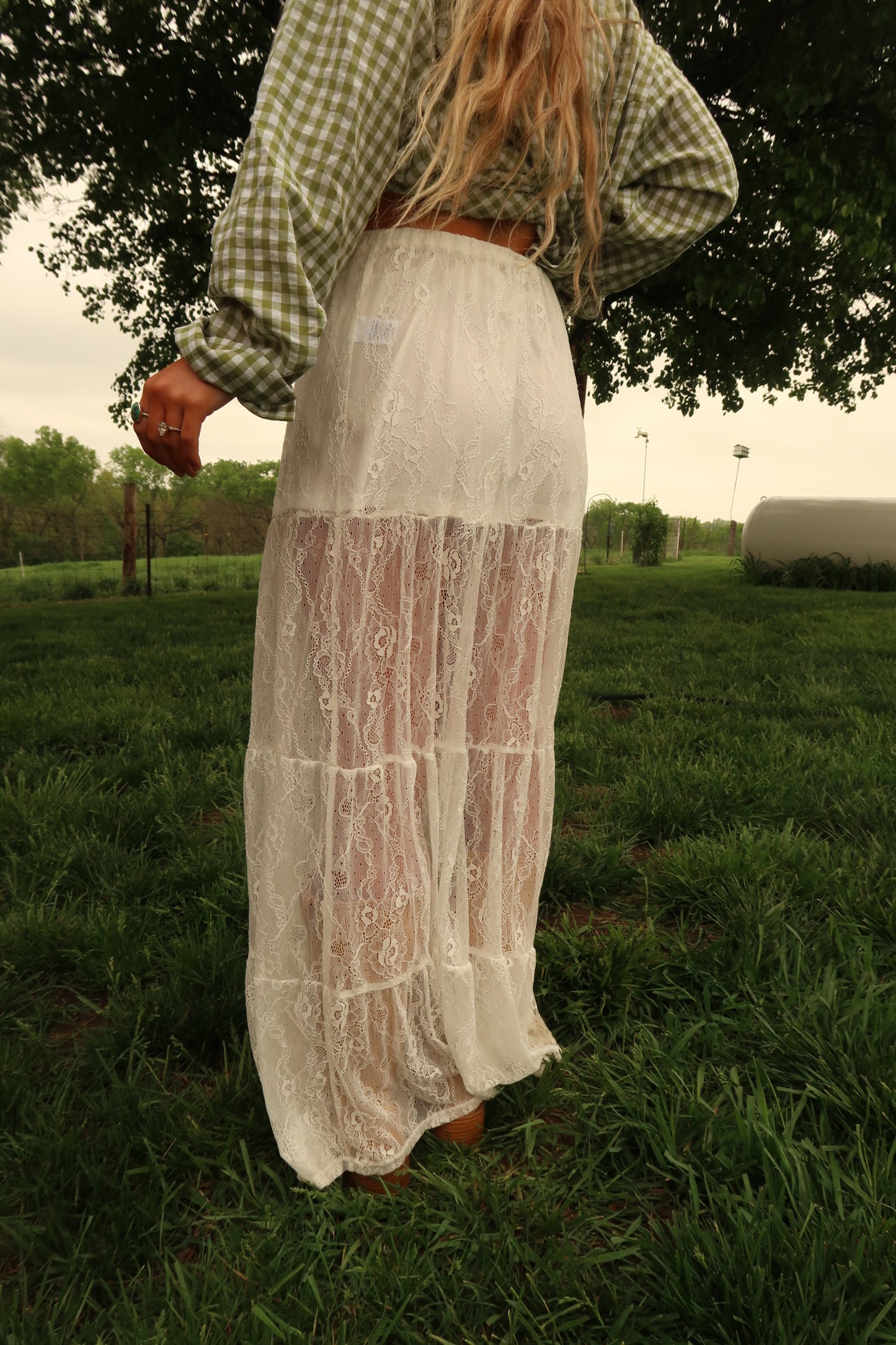 spring fling lace maxi skirt
