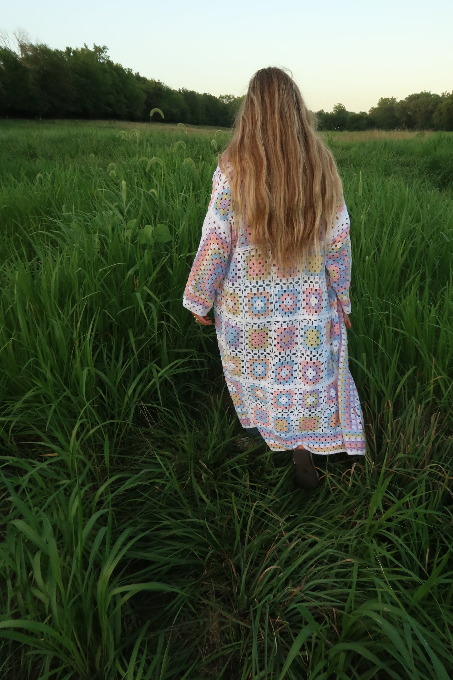 Pastel Boho Crochet Knit