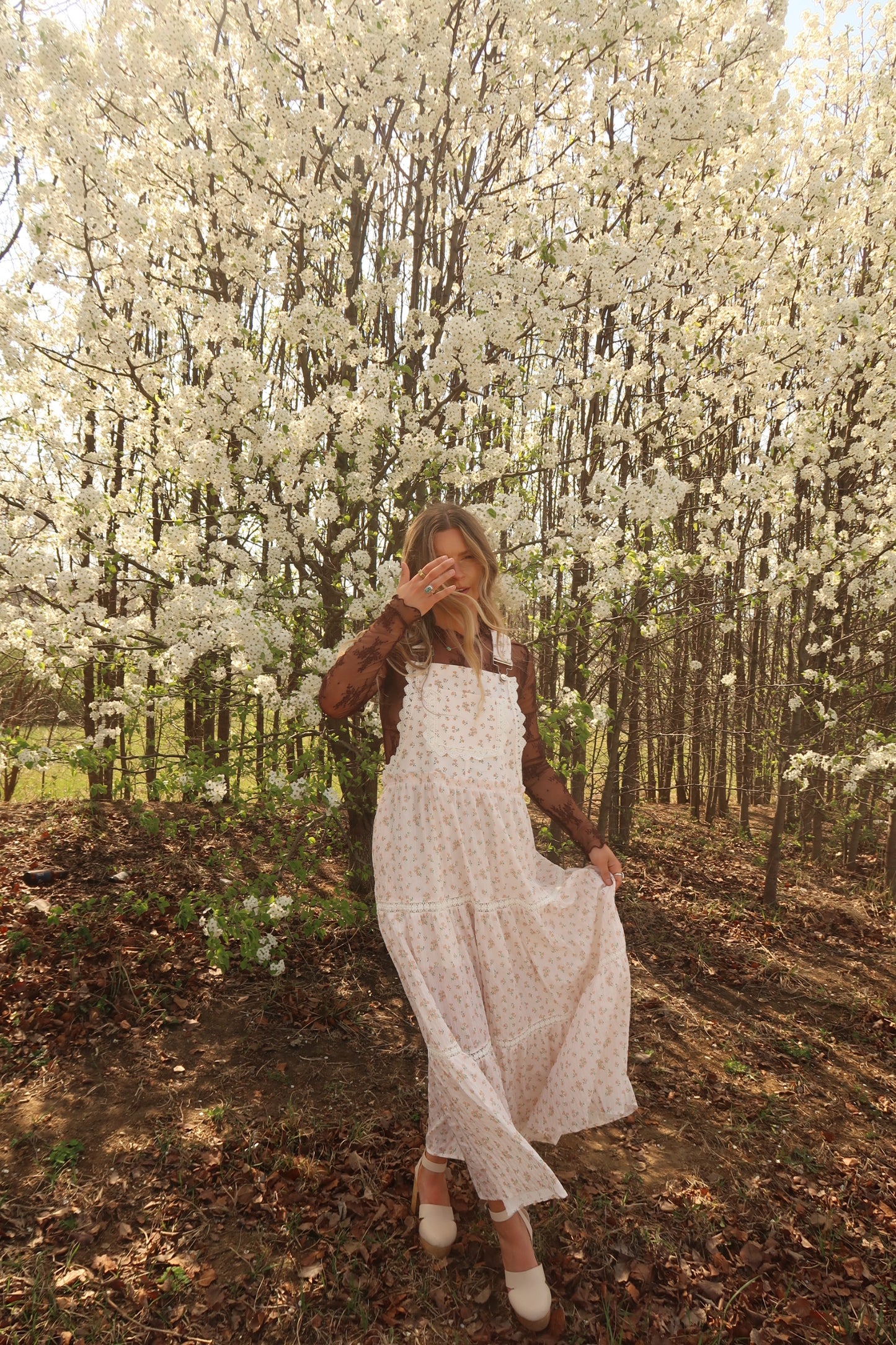 Aster Floral Overall Maxi Dress