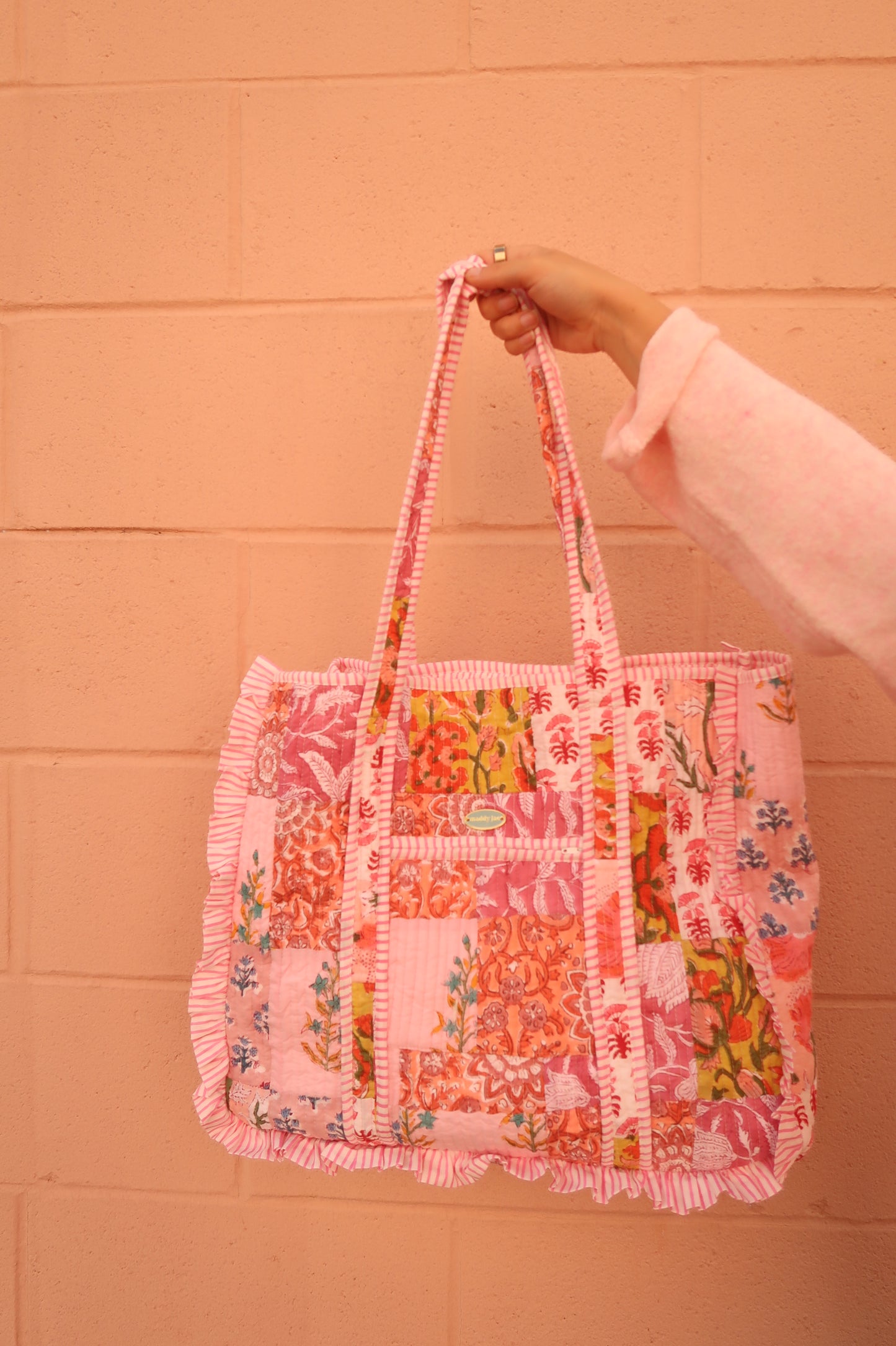 Juliet Ruffle Quilted Tote Bag