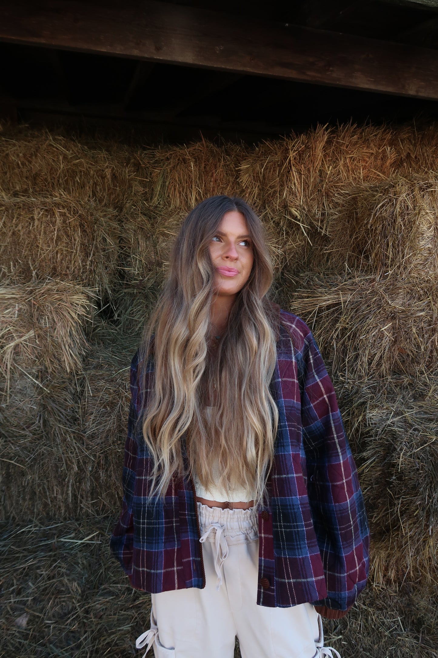 Huckleberry Plaid Quilted Jacket