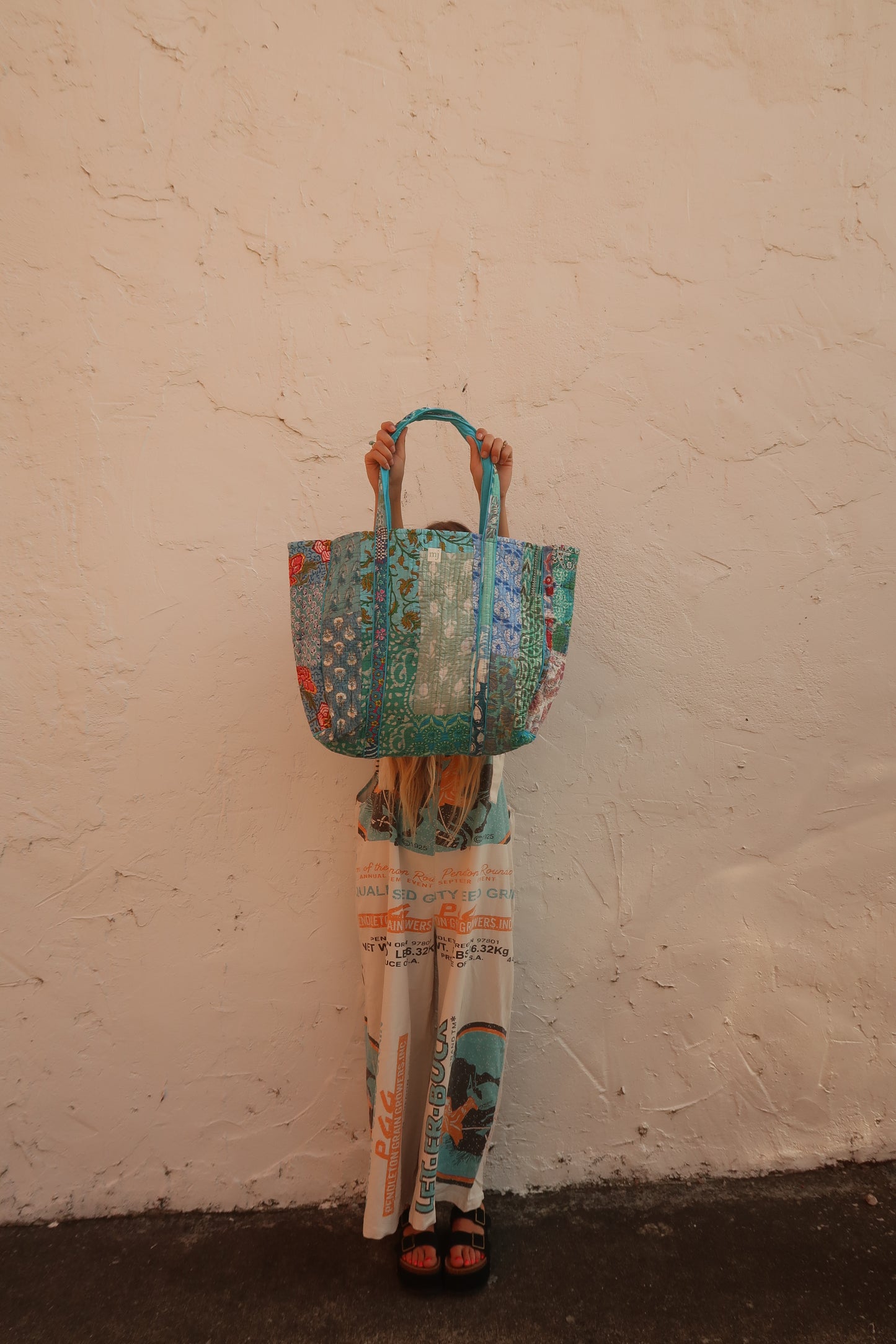 MJ Quilted Tote Bag
