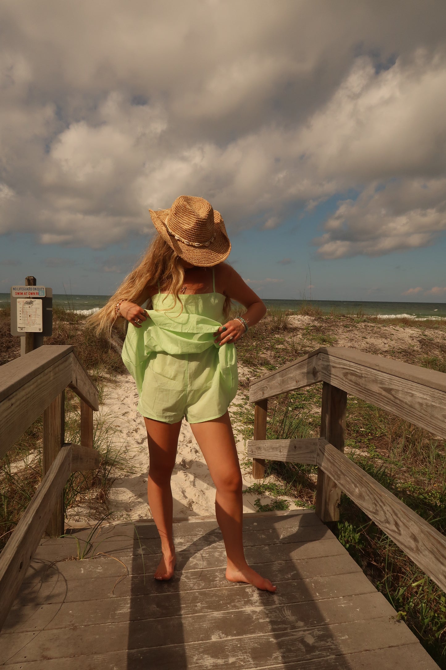 Pistachio Pop Babydoll Romper