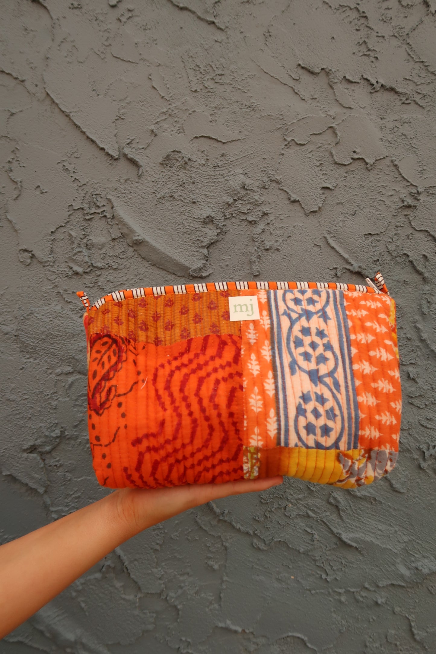 Clementine Quilted Cosmetic Bag