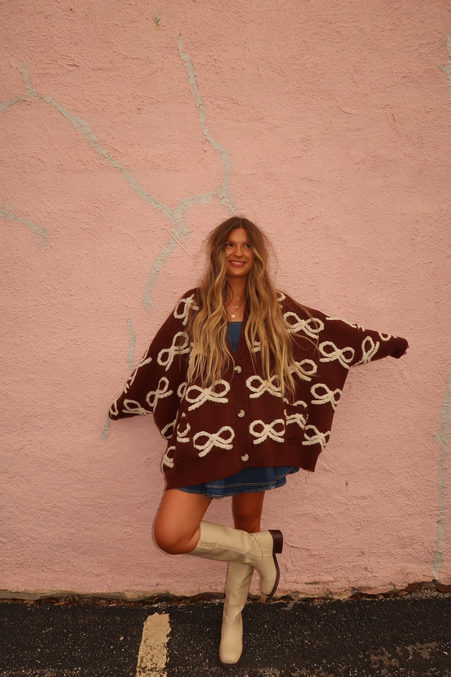 Chocolate Bow Cardigan