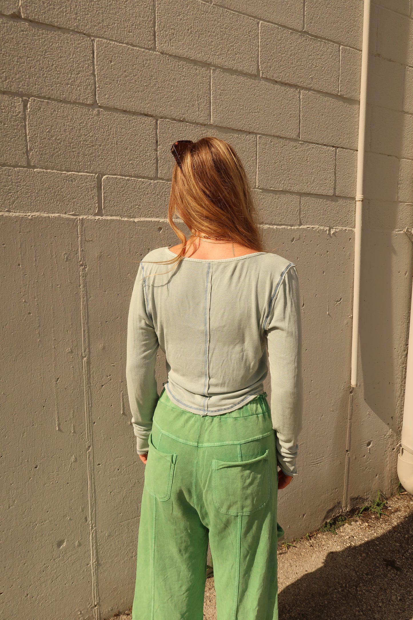 Blue Moon Crop Long Sleeve
