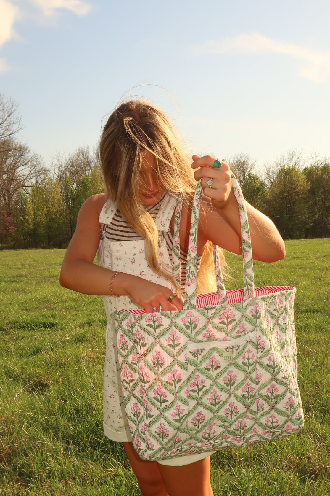 Candy Quilted Tote Bag