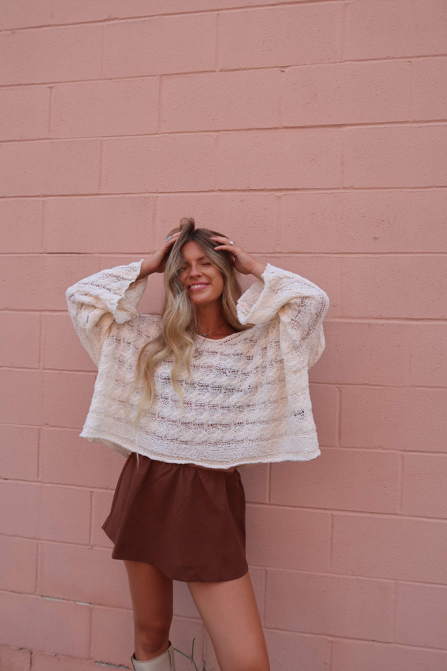Creamery Knit Crop Sweater