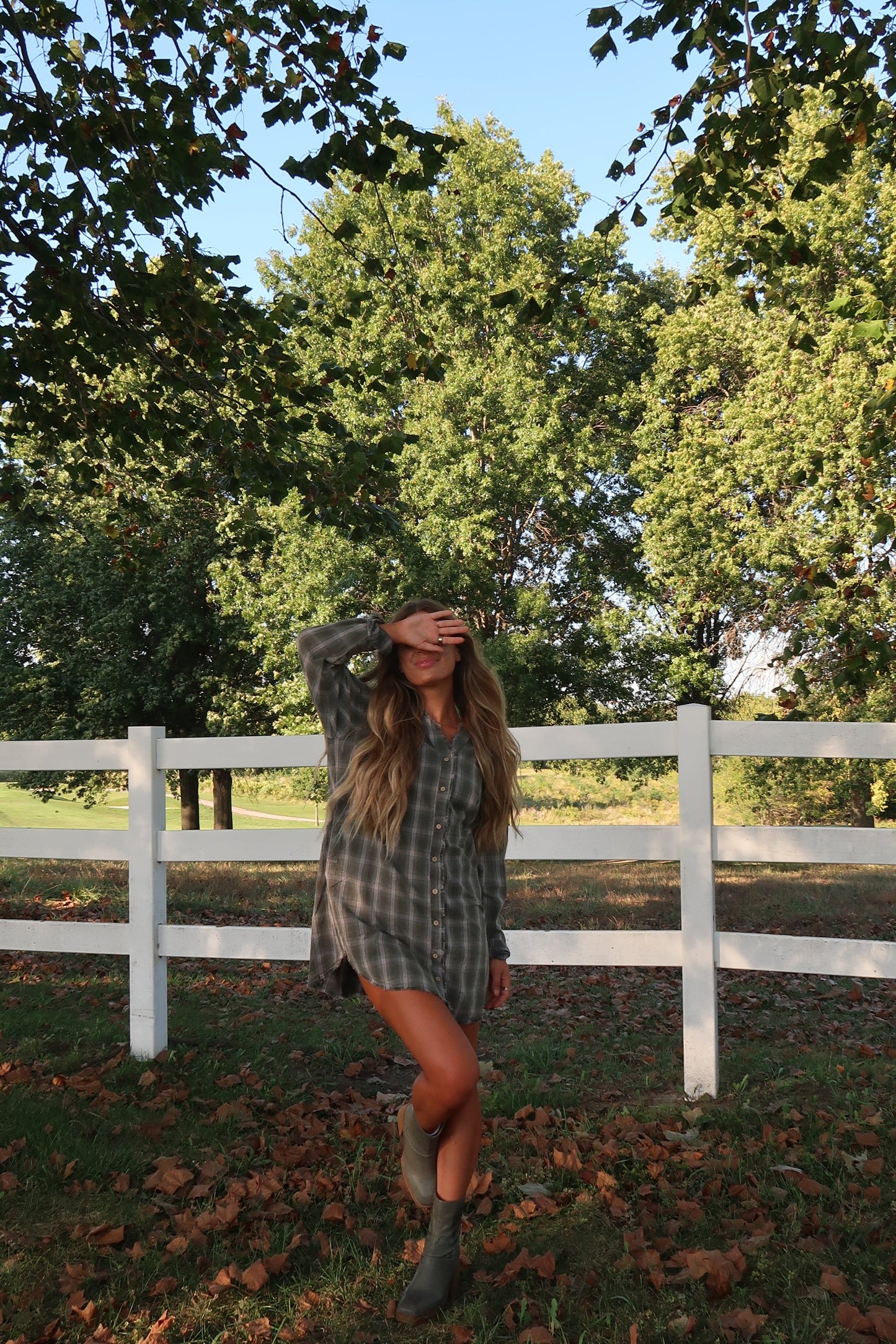 Pine Flannel Dress