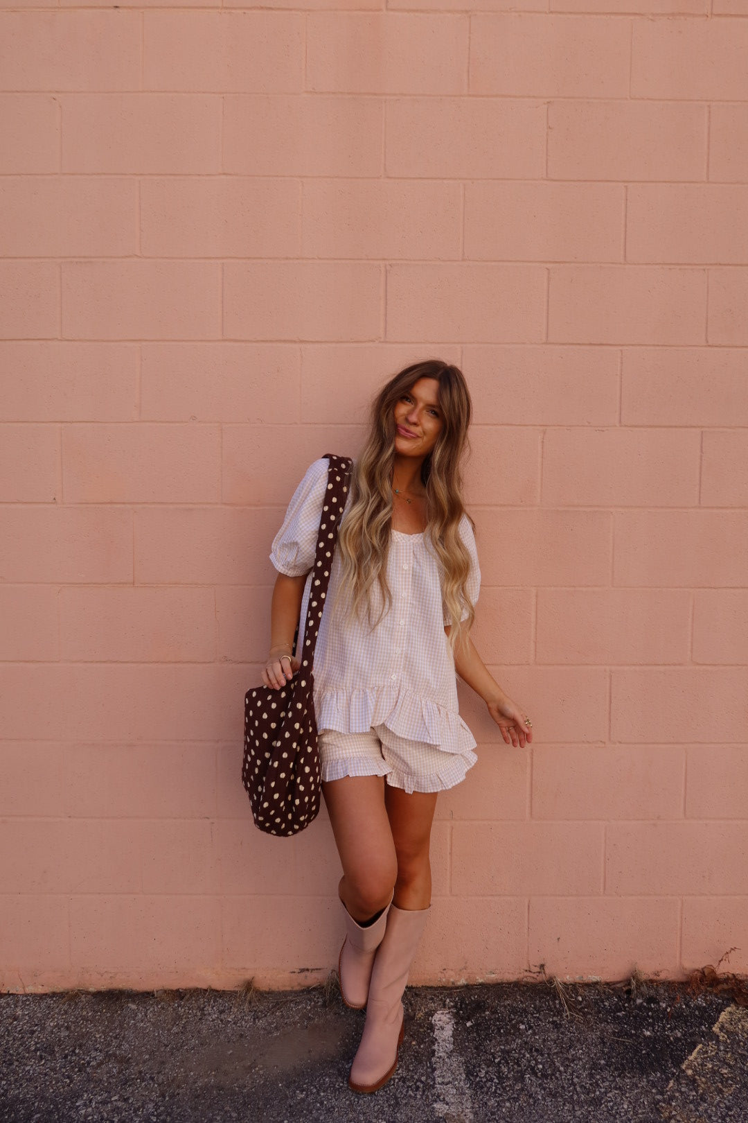 Honey Gingham Ruffle Shorts