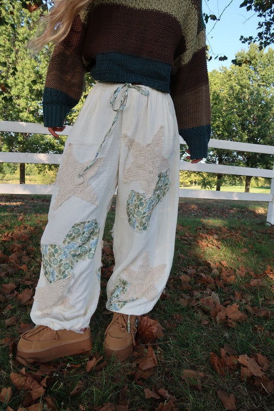 Boho Breeze Patchwork Jogger