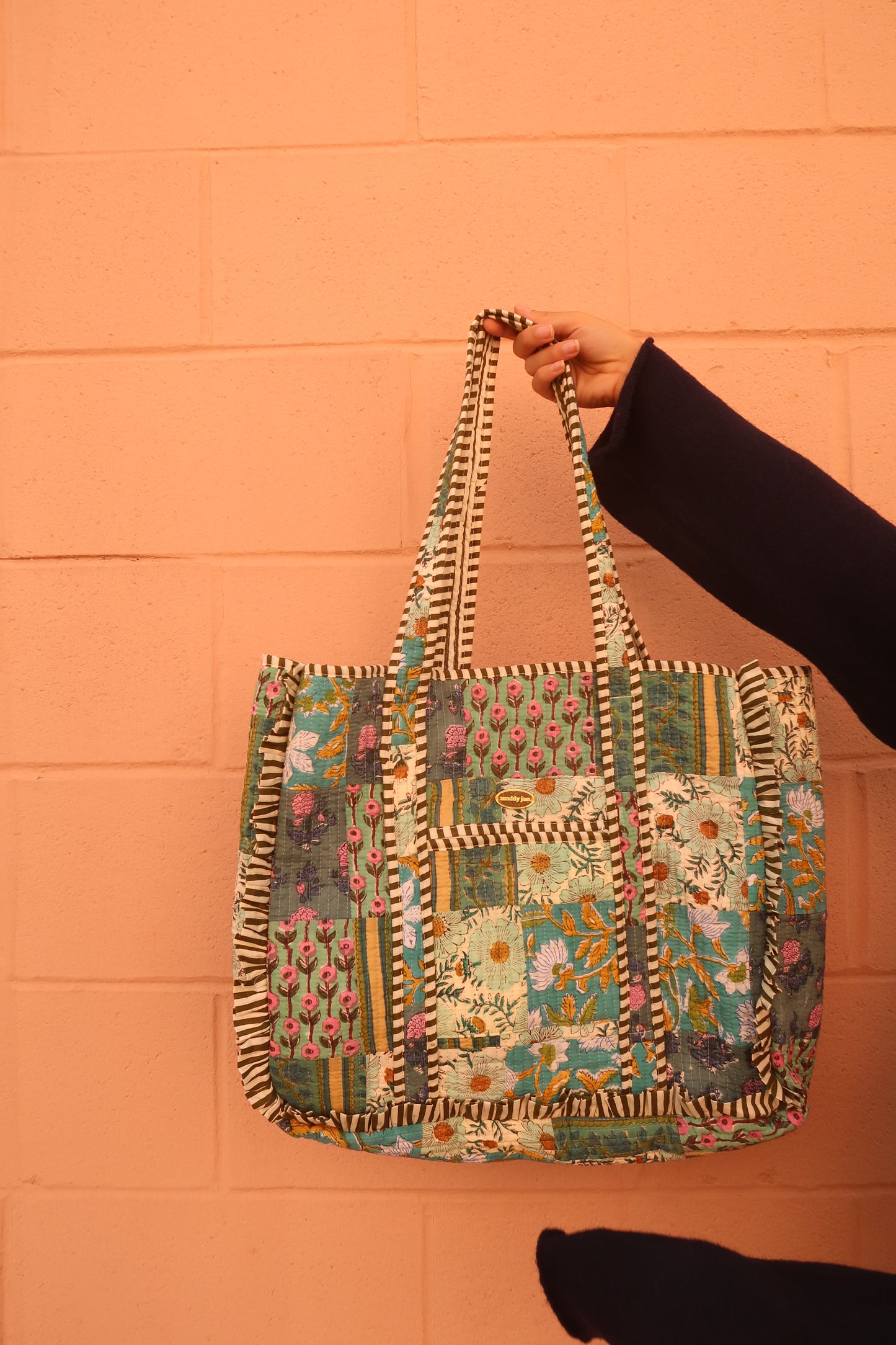Josi Ruffle Quilted Tote Bag