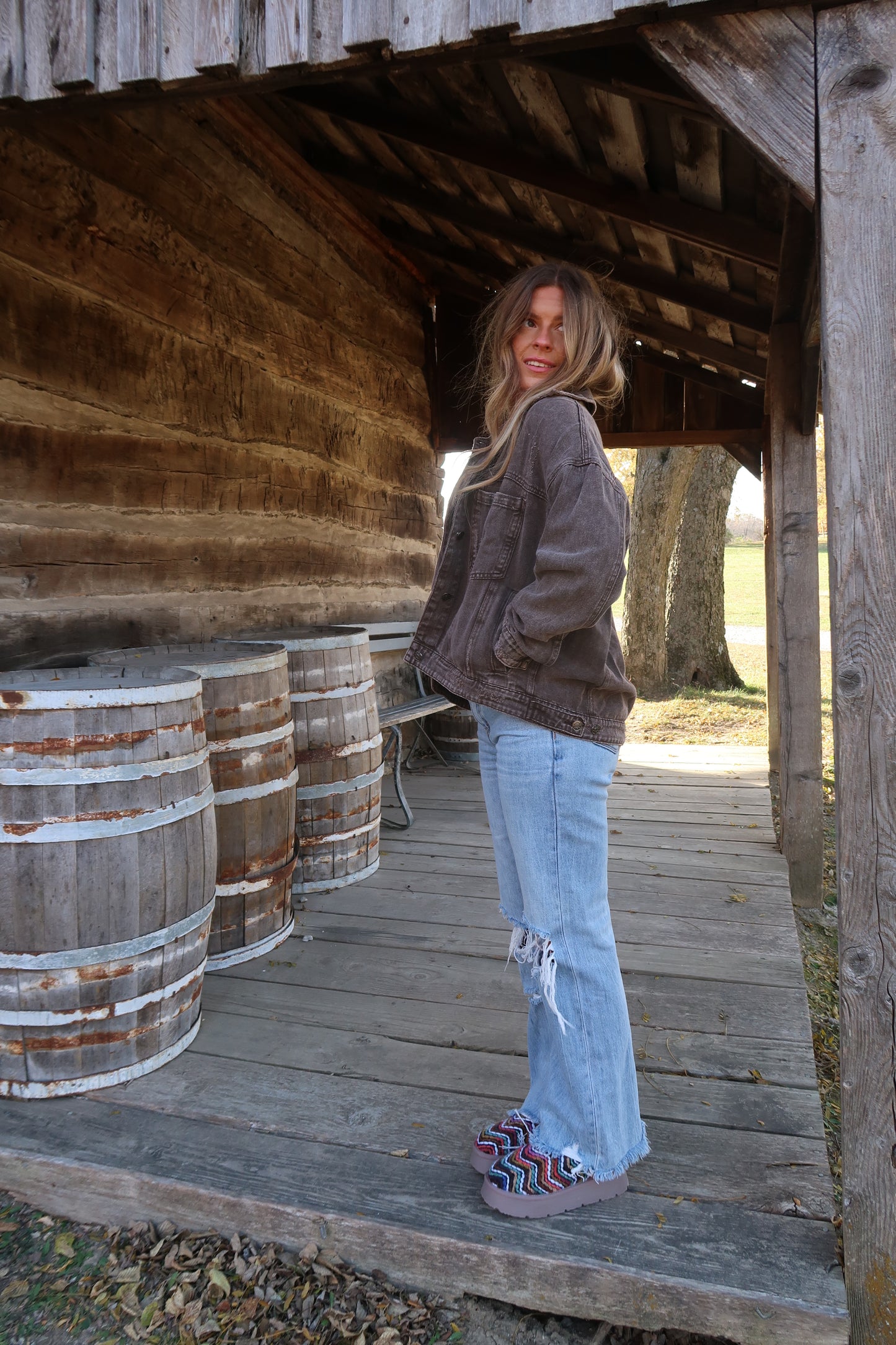 Coffee Bean Denim Jacket