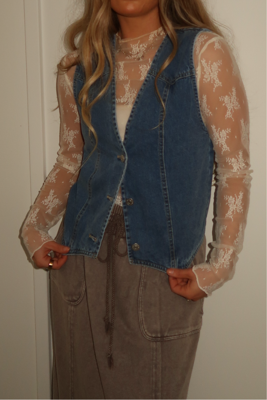 Westie Denim Vest