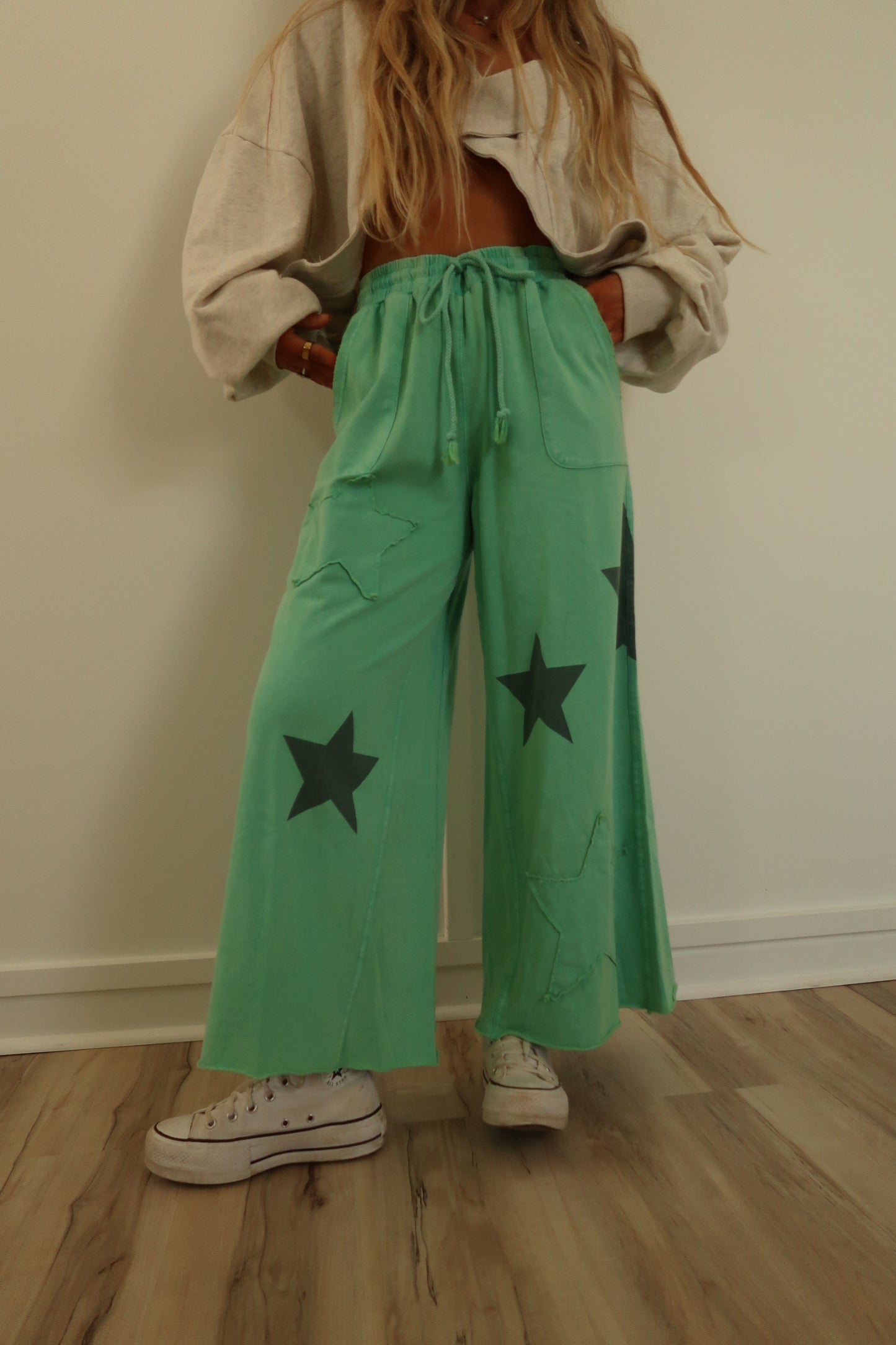 Green gal Star Crop Pant