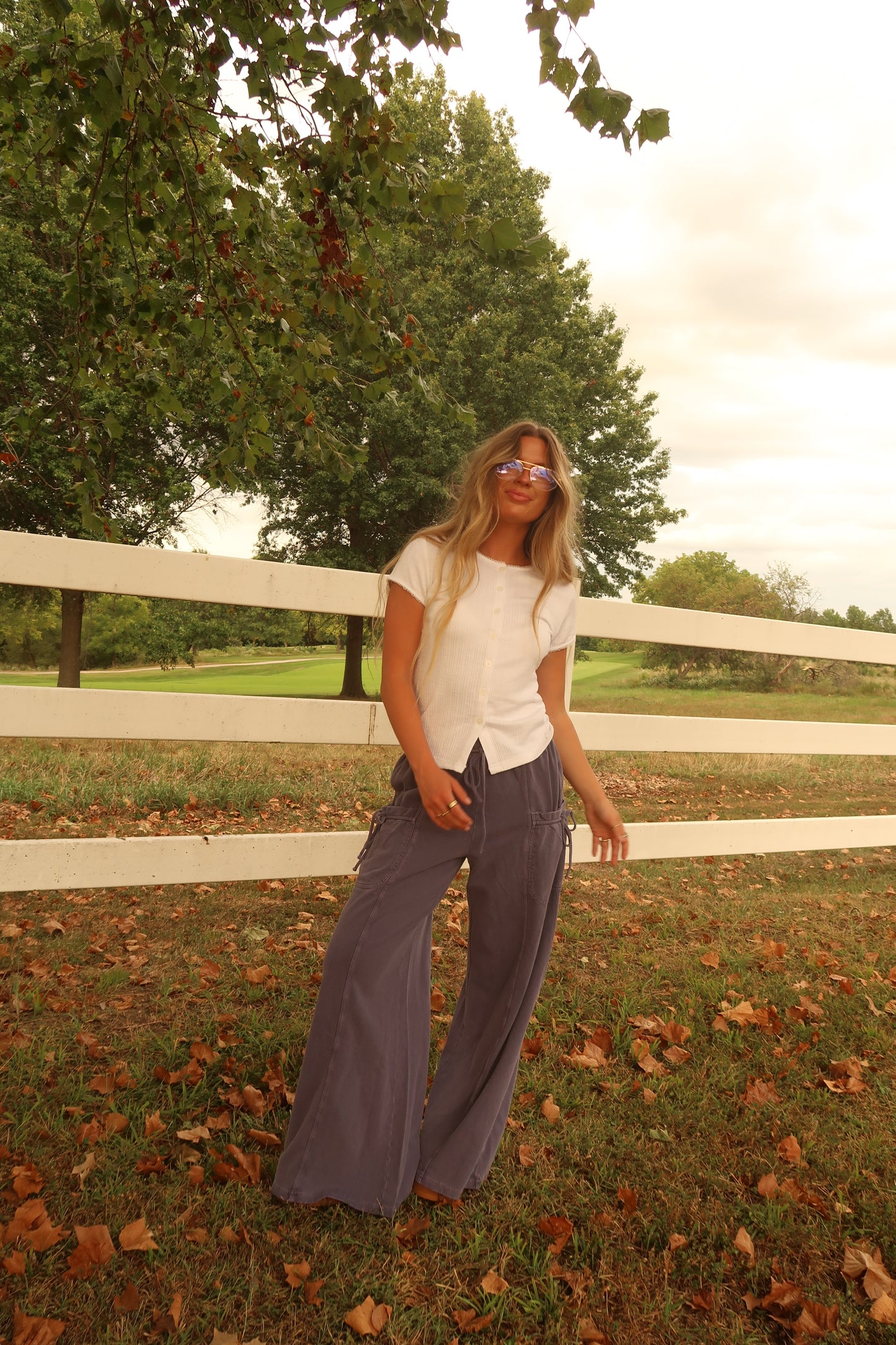 Blueberry Pie Wide Leg Pants