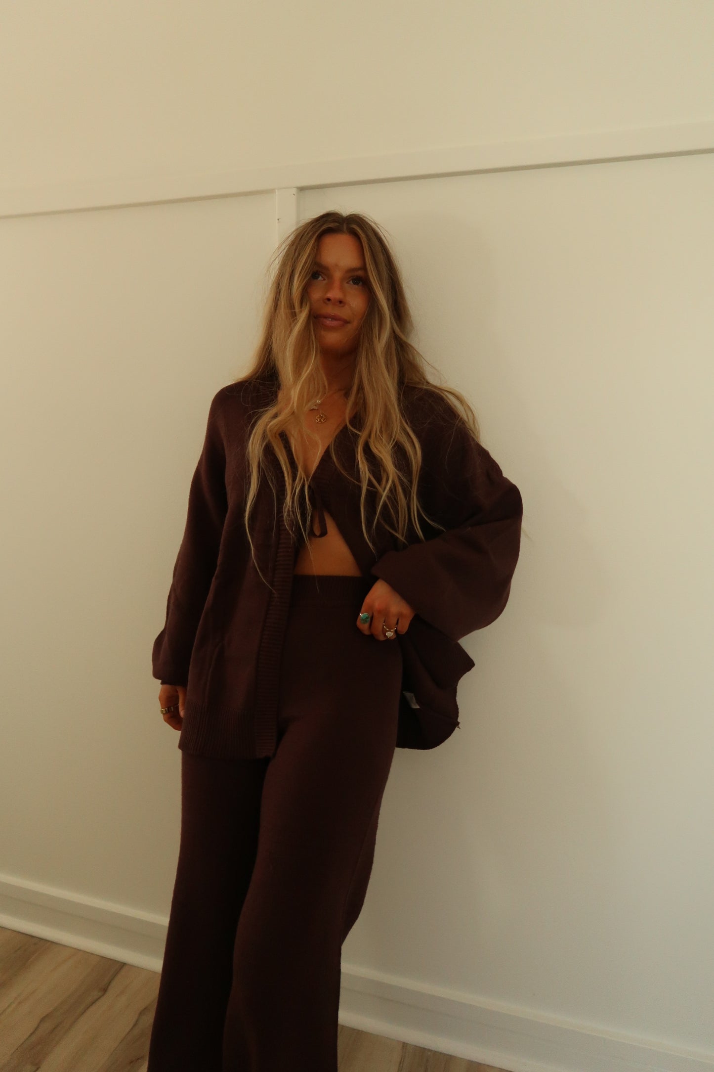 Cozy Brown Sweater Set