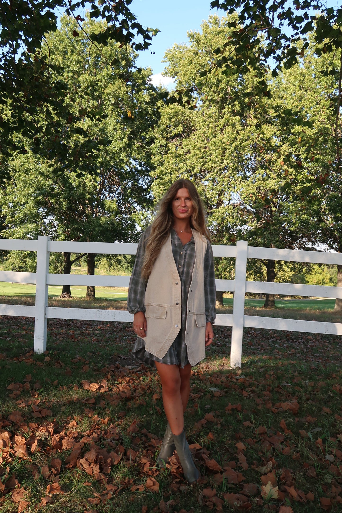 Pine Flannel Dress