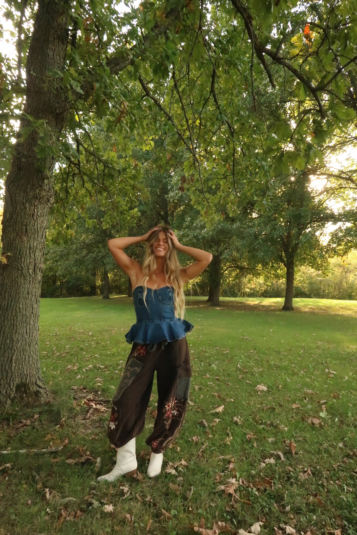 Indie Corset Denim Top