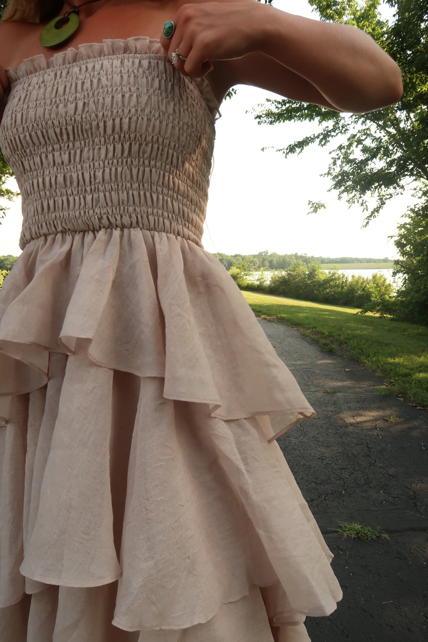 First Love Ruffle Maxi dress