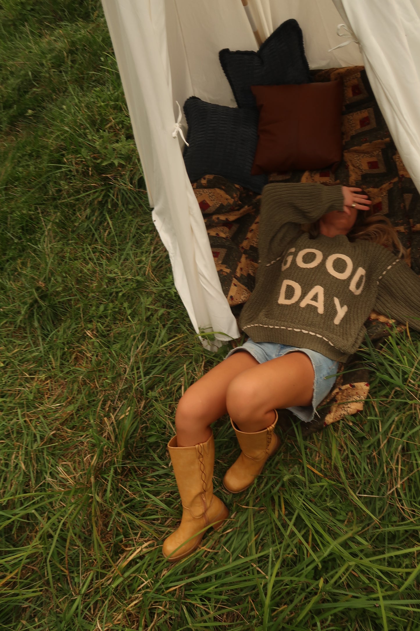Olive Good Day Sweater