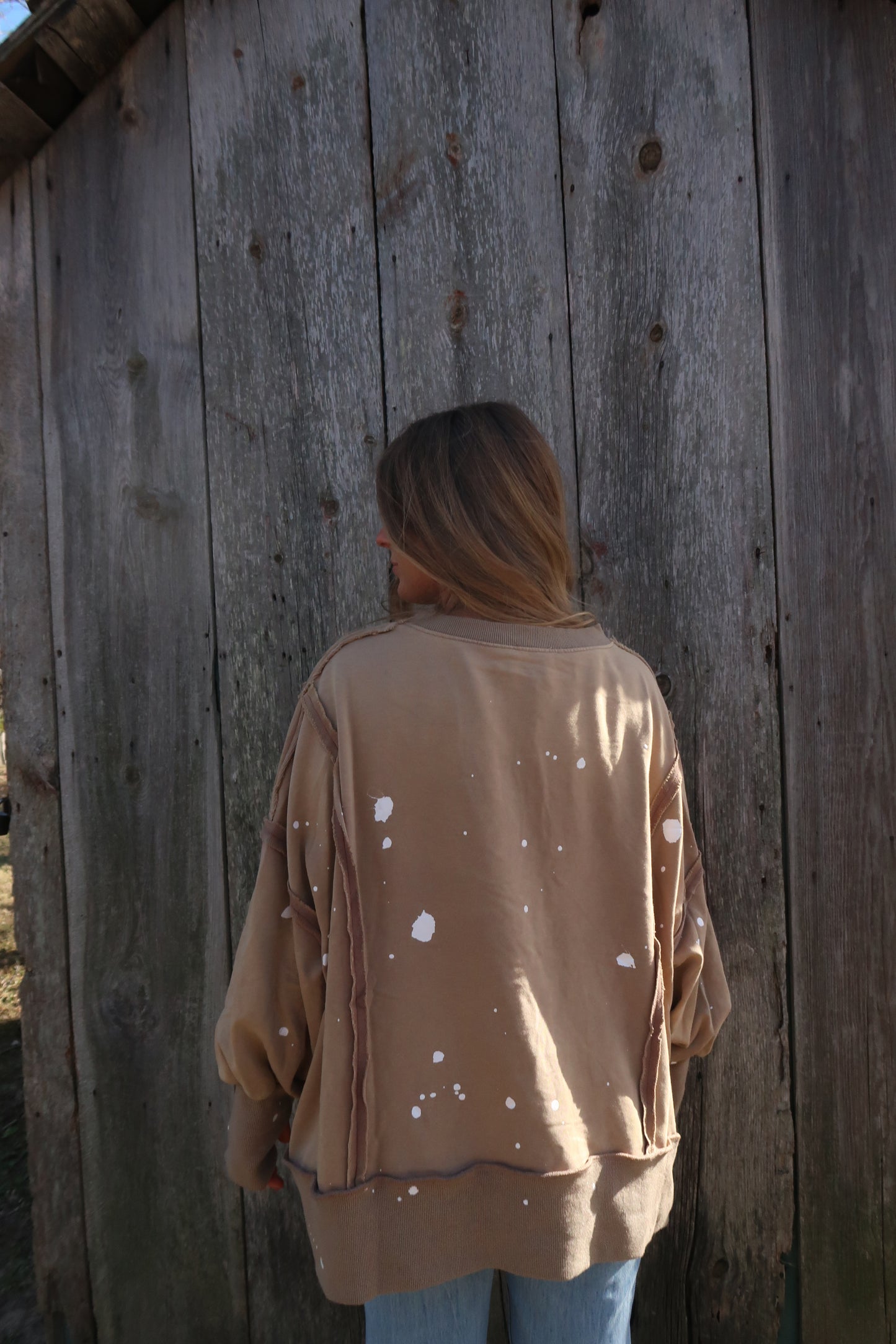 Maple Splatter Crewneck