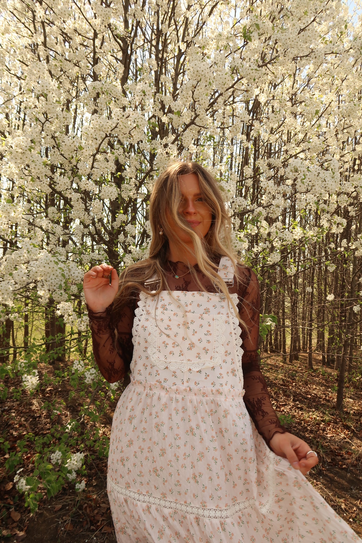 Aster Floral Overall Maxi Dress