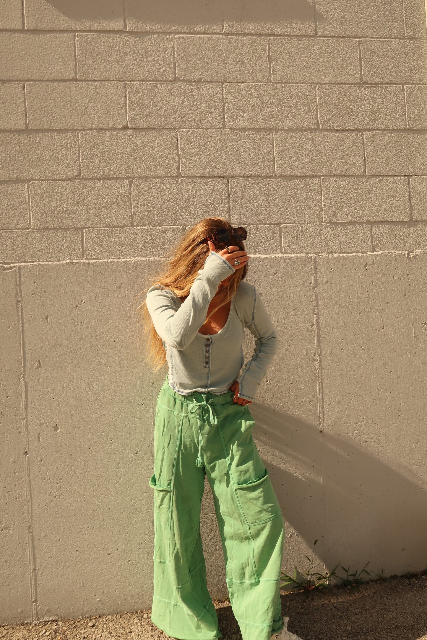 Blue Moon Crop Long Sleeve