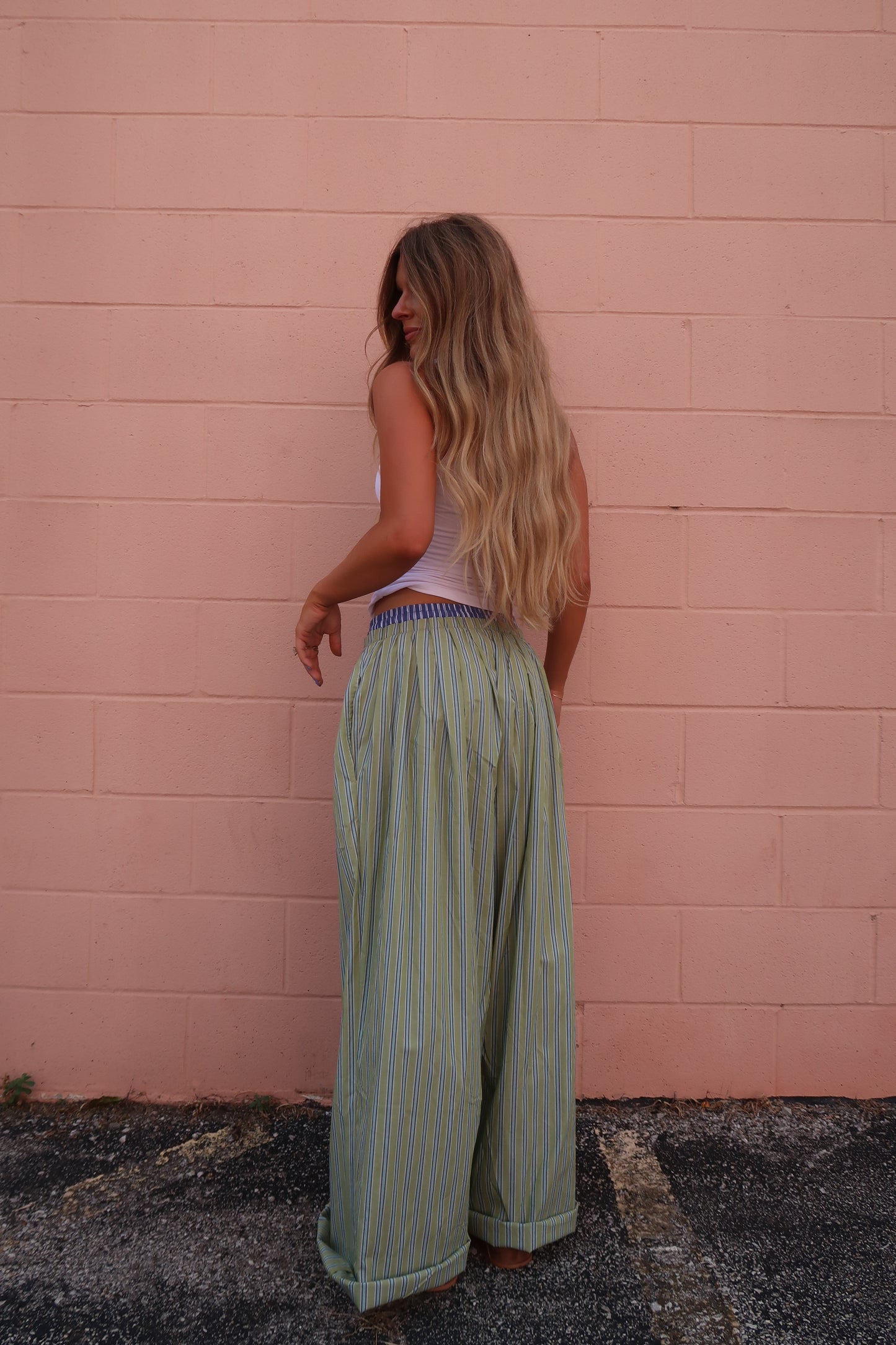 Leaf Stripe Boxer Pant