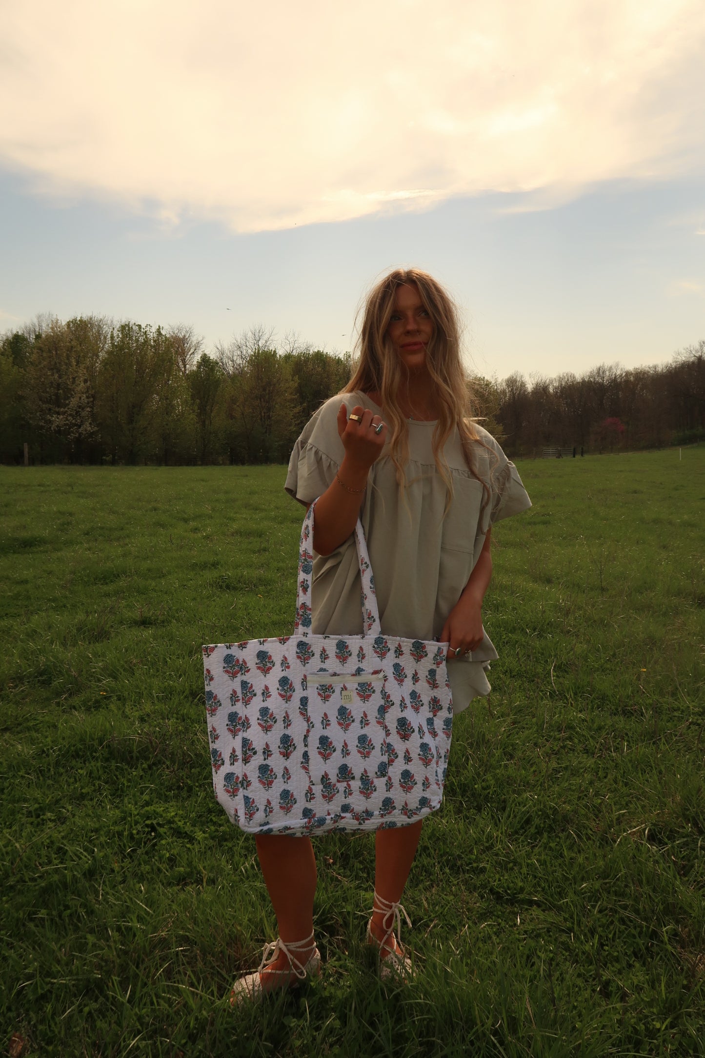 Greta Quilted Tote Bag