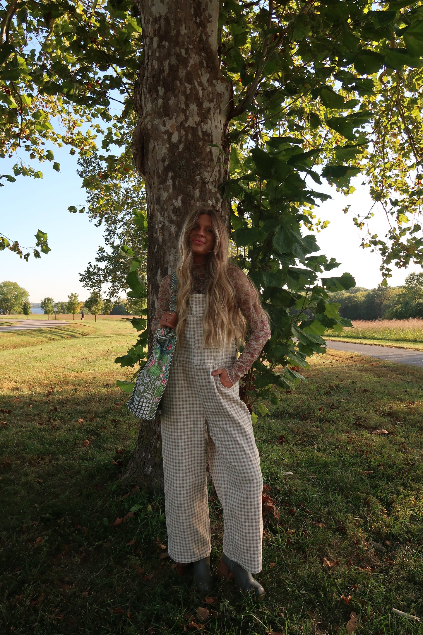 Mable Gingham Overalls