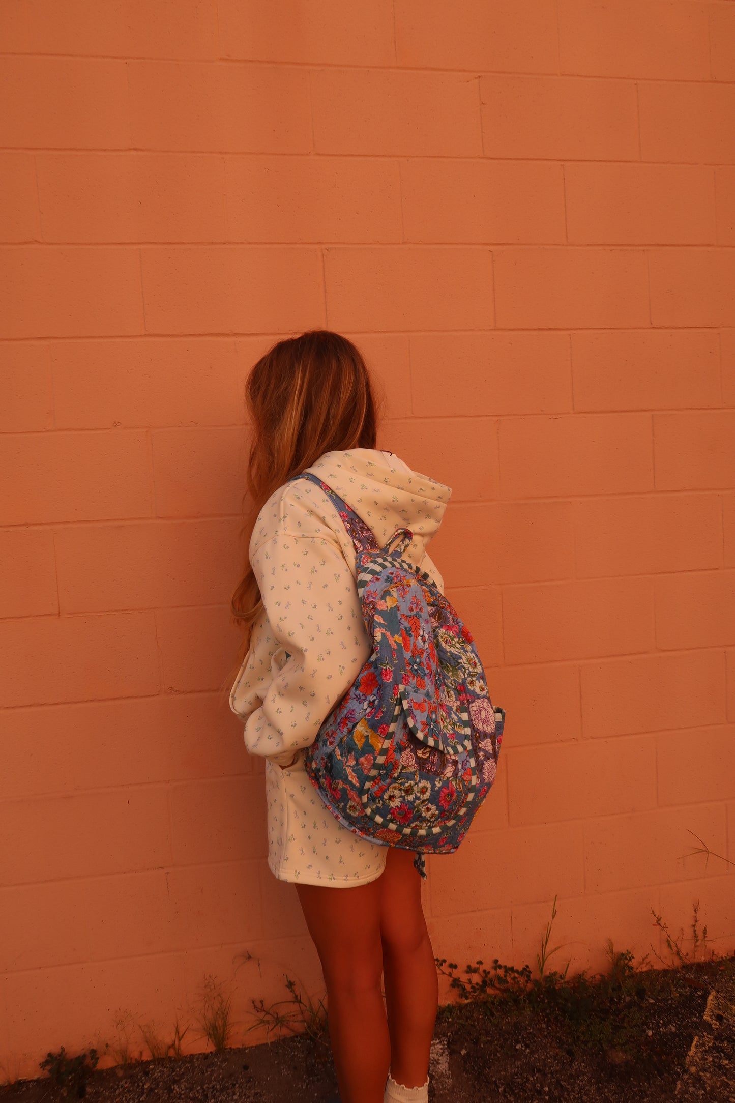Blue Ditsy Cloud Hoodie