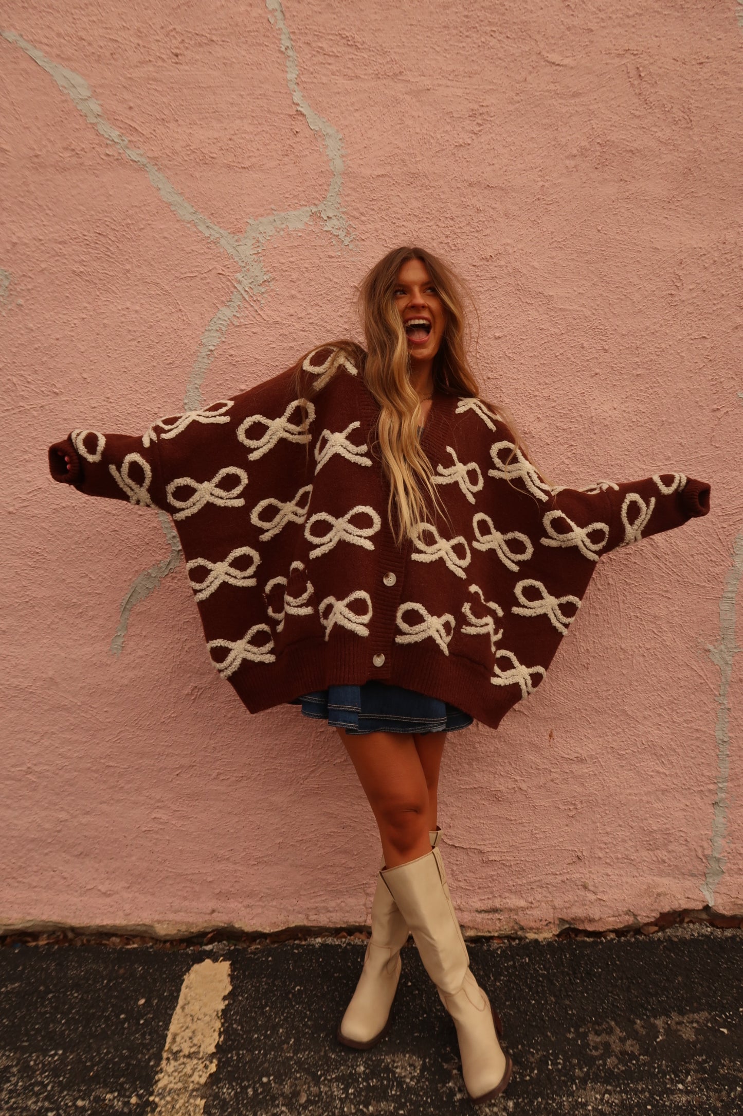 Chocolate Bow Cardigan