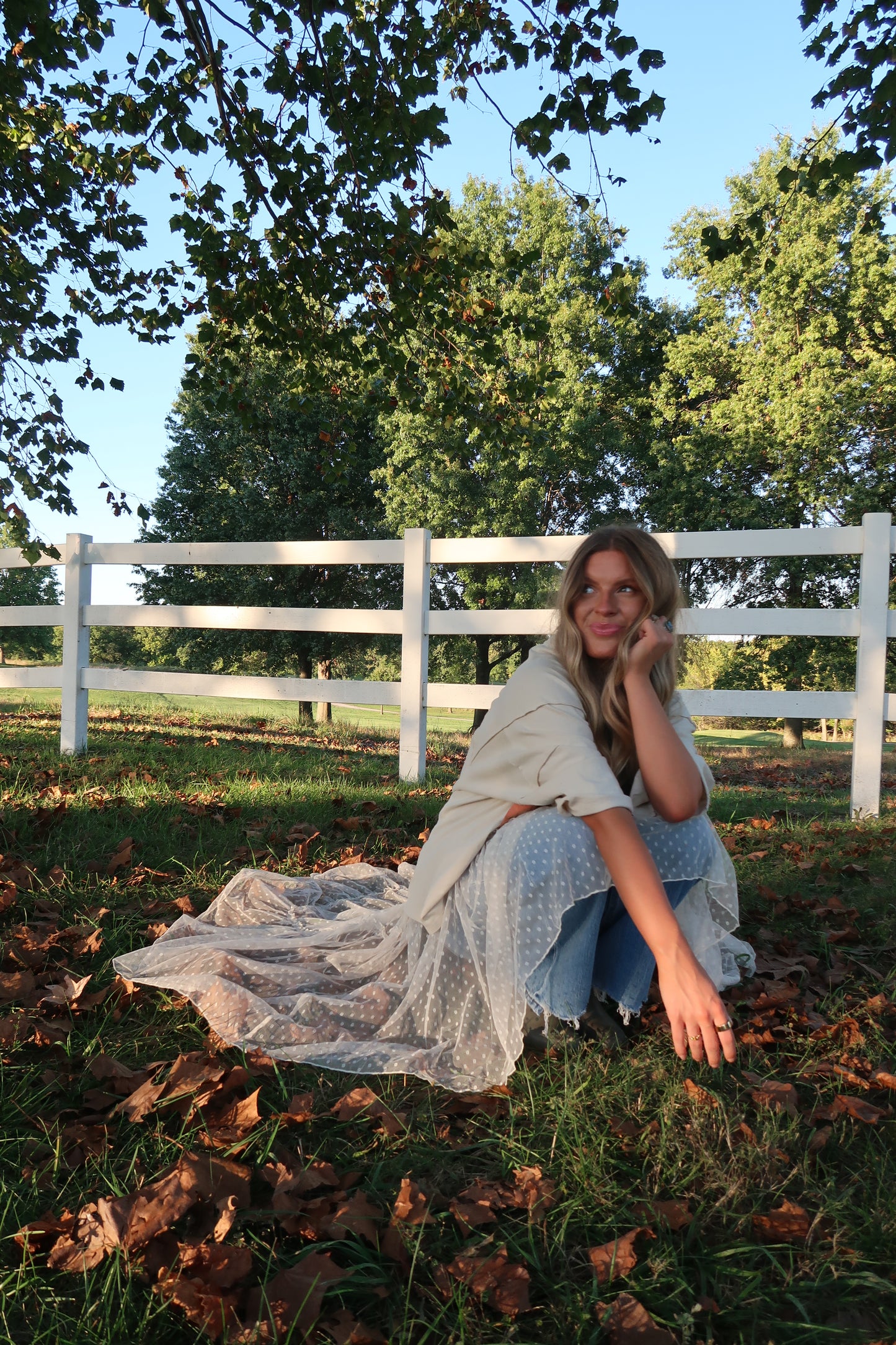 Dots Sheer layering Skirt