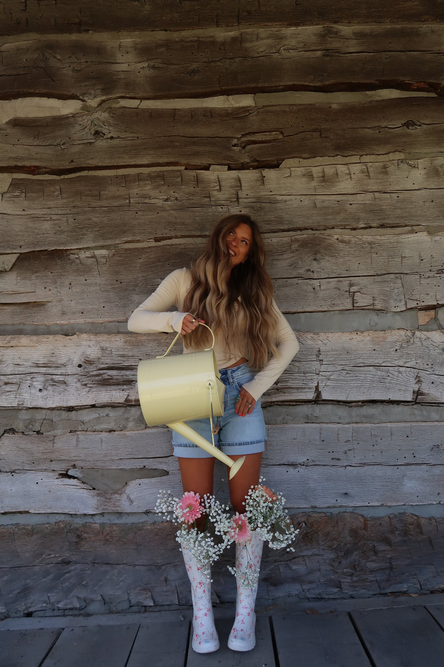 River Cuffed Denim Short