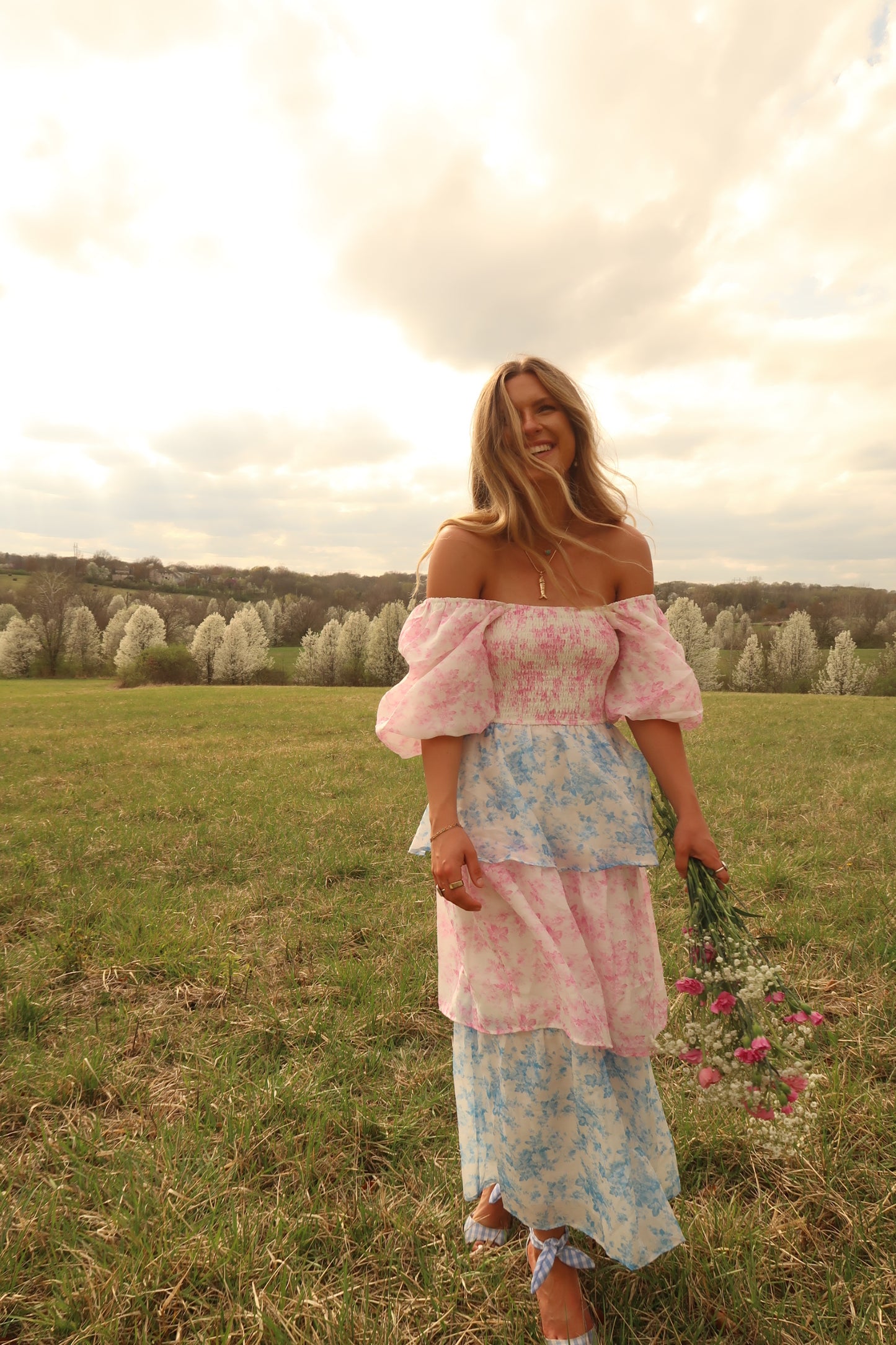 Emery Tiered Midi Dress