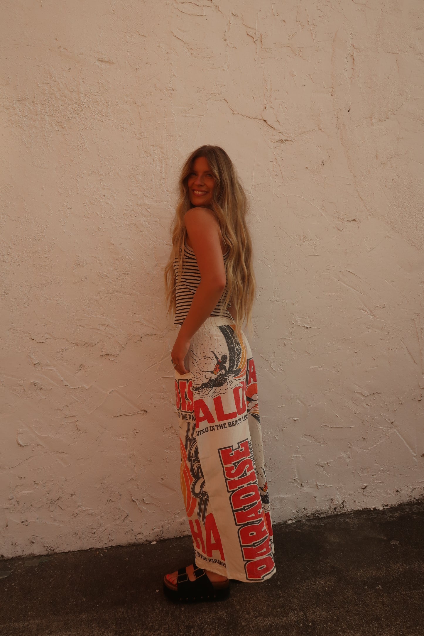 Aloha Vintage Wide Leg Pants