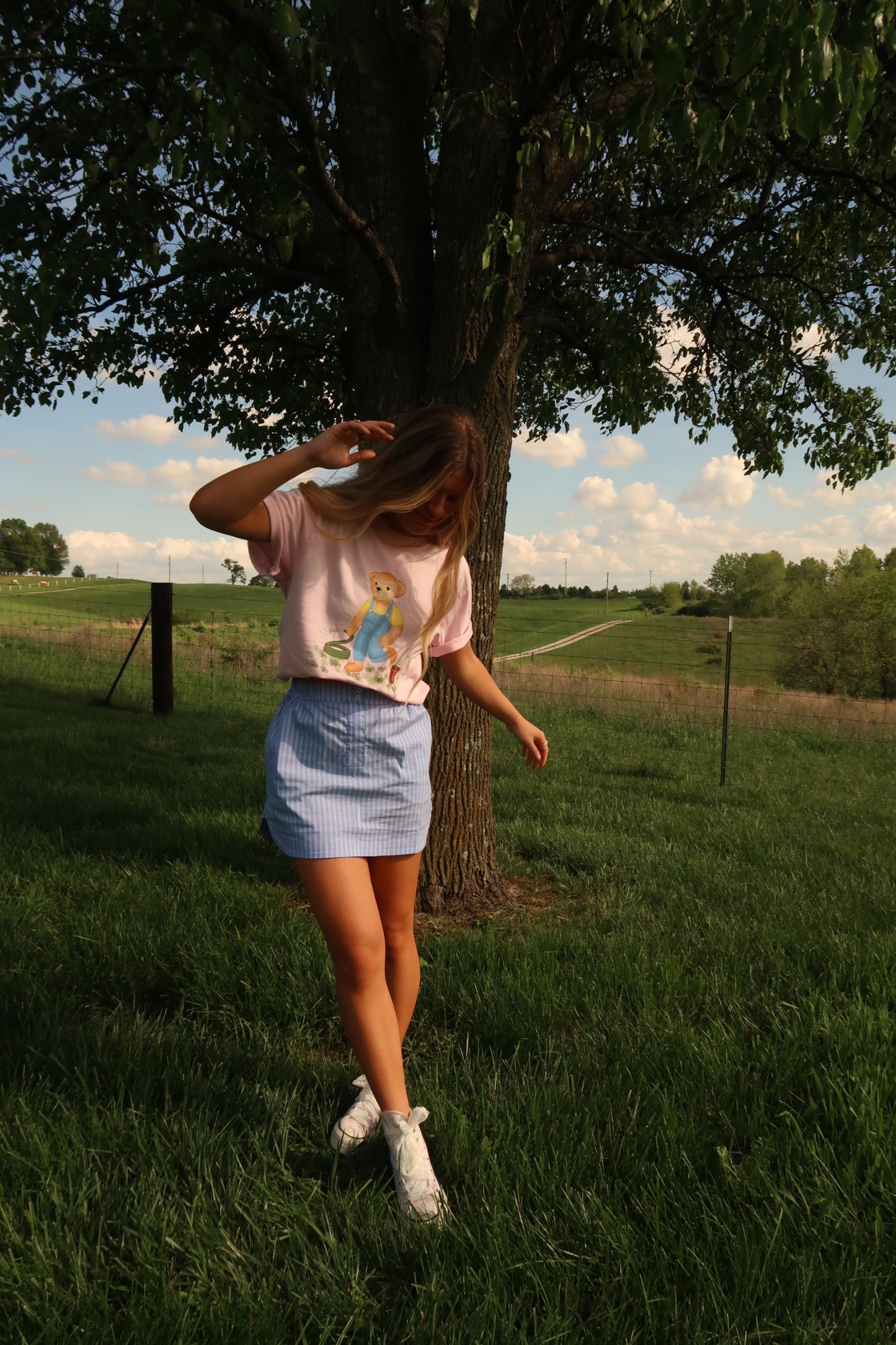 Sky Blue Boxer Skirt