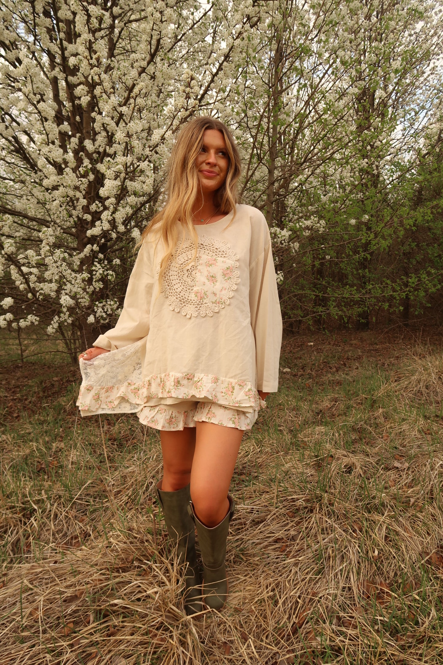 Doily Dream Linen Top