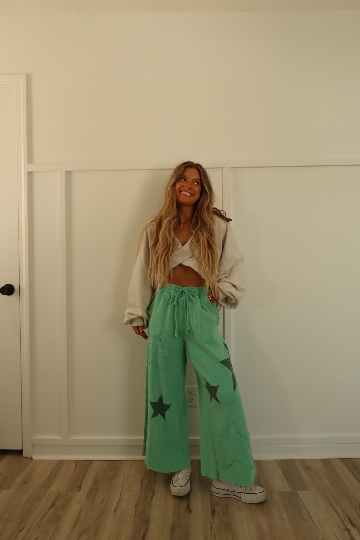 Green gal Star Crop Pant