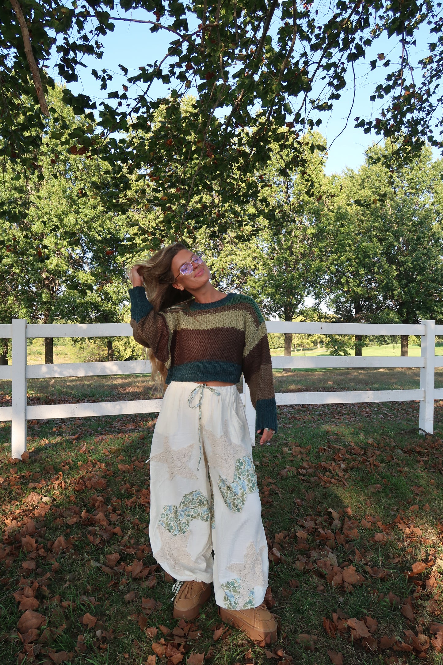 Oliver Stripe Crop Sweater