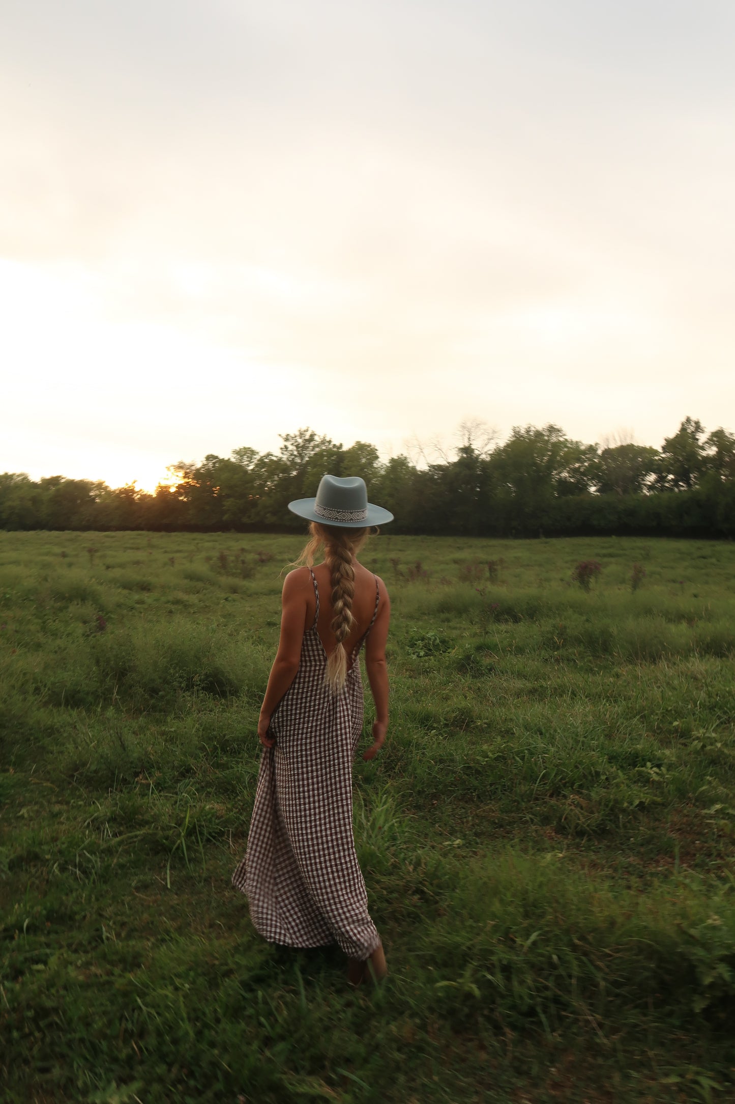 Fireside Gingham Maxi Dress