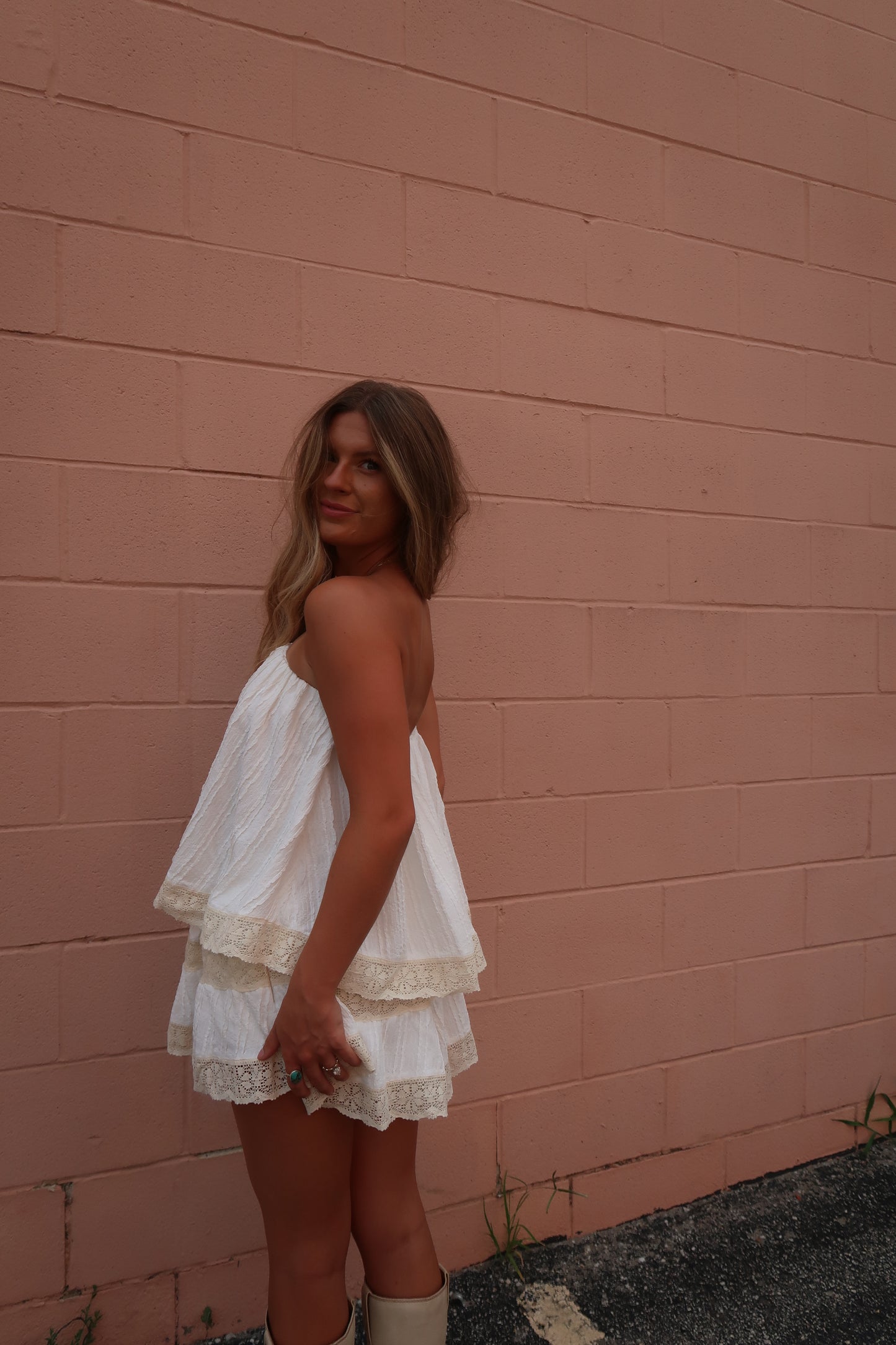 Laney Strapless Romper